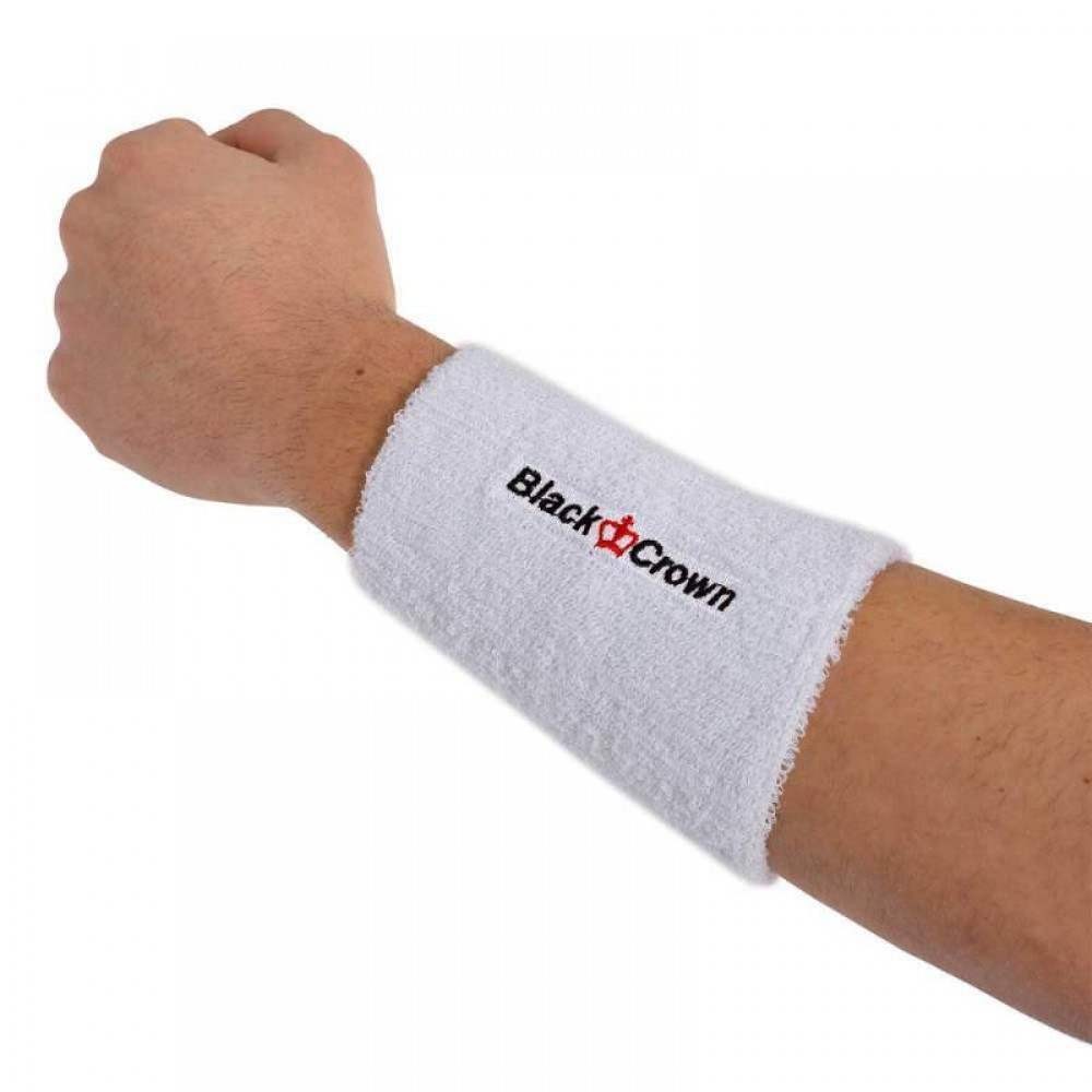 Black Crown XXL White Wristbands 1 Unit