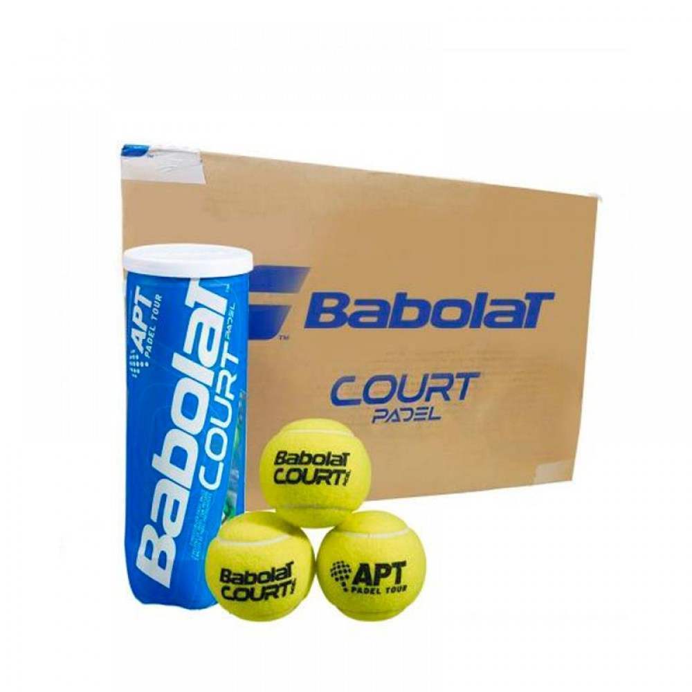 Cajon 72 Pelotas - 24 Botes de 3 uds Babolat Court Padel - Barata Oferta Outlet