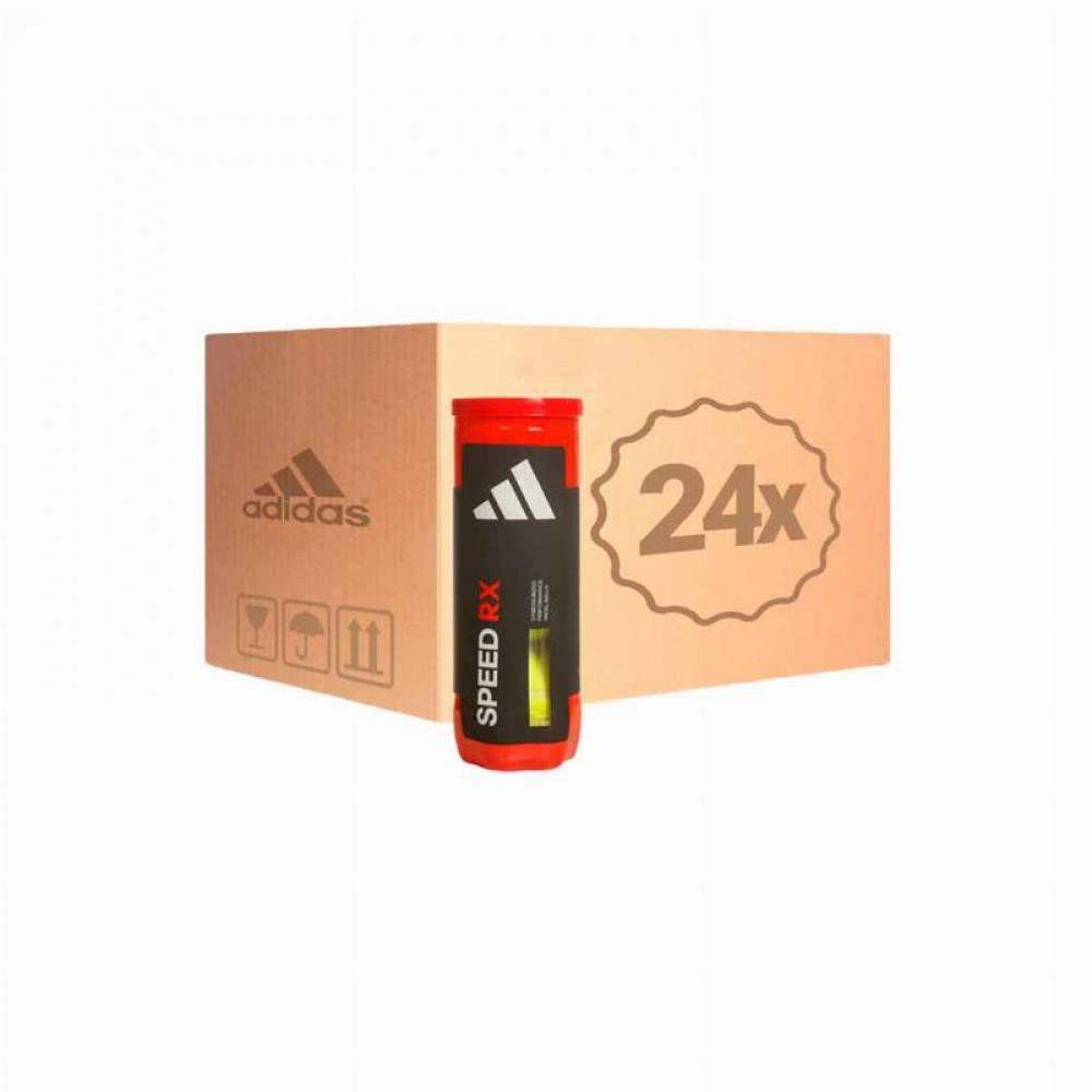 Cajon 72 Pelotas Padel - 24 Botes de 3 uds - Adidas Speed RX - Barata Oferta Outlet