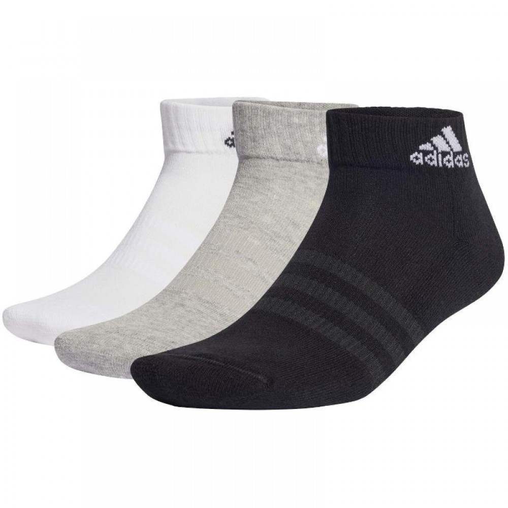 Calcetines Adidas Cushioned Tobilleros Blanco Negro Gris 6 Pares - Barata Oferta Outlet