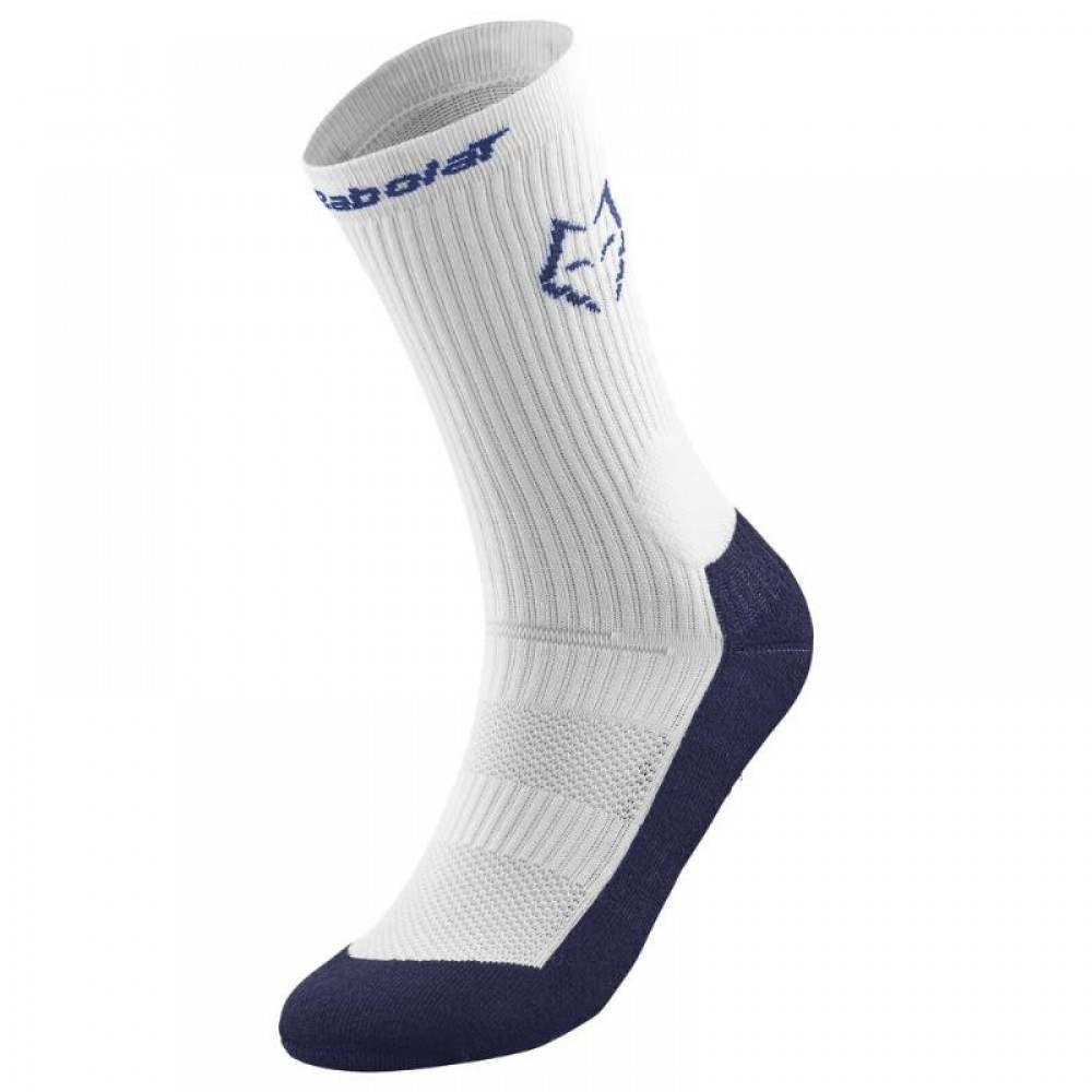 Babolat Juan Lebron Mid Calf White Blue Socks 1 Pair