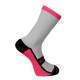 Calcetines Cartri Slash High Blanco Fucsia 1 Par - Barata Oferta Outlet