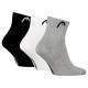 Calcetines Head All Sports Quarter Negro Blanco Gris 3 Pares