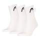 Calcetines Head All Sports Short Crew Blanco 3 Pecas