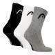 Calcetines Head All Sports Short Crew Negro Blanco Gris 3 Pecas