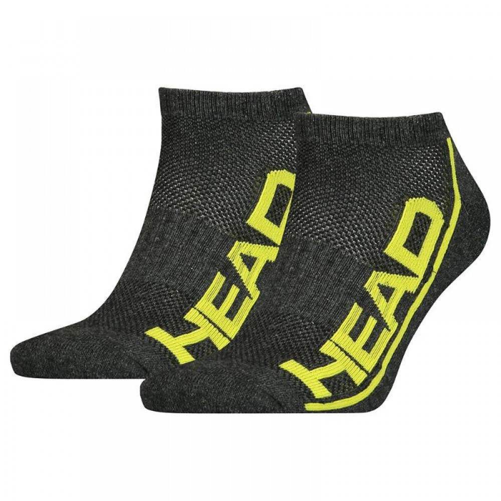 Head Performance Sneaker Chaussettes Lime Grey 2 Paires