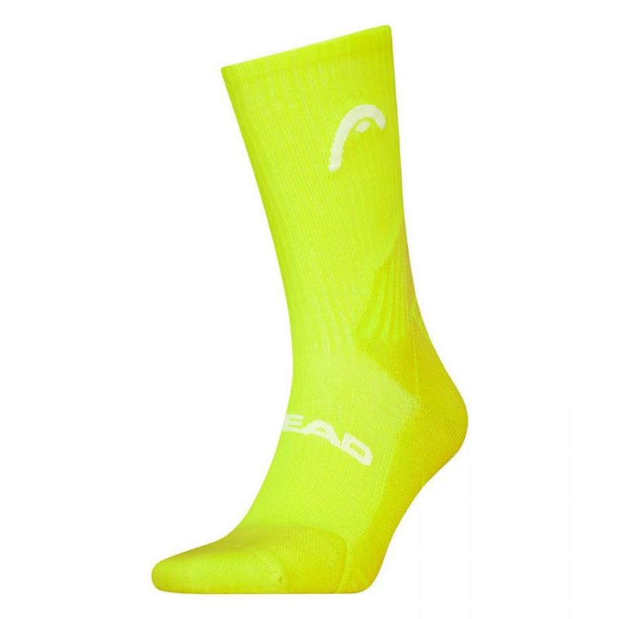 Calcetines Head Performance Tennis Crew Amarillo Fluor 1 Par