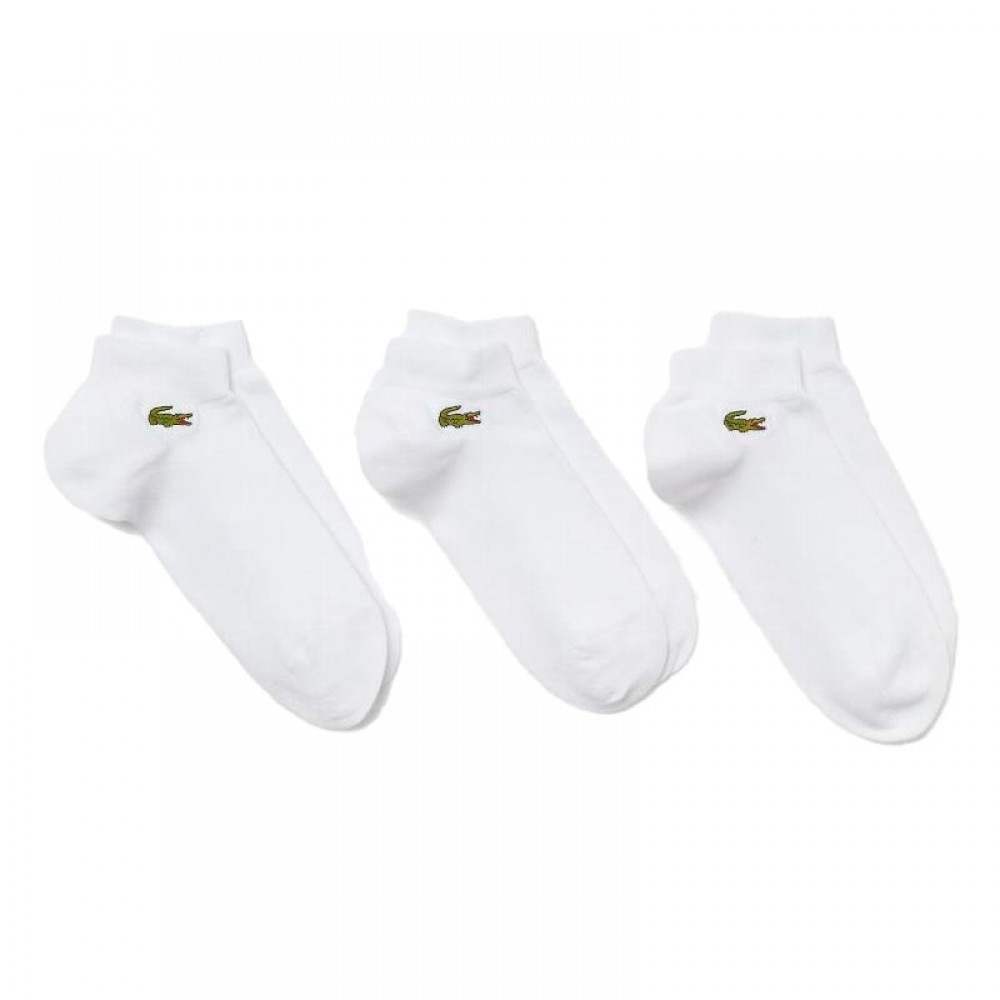 Calcetines Lacoste Sport Corte Bajo Blanco 3 Pares - Barata Oferta Outlet