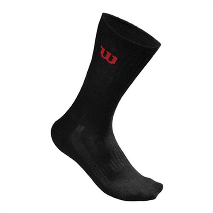 Calcetines Wilson Crew Negro 3 Pares - Barata Oferta Outlet