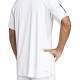 Camiseta Adidas Club 3 Stripes Blanco Negro