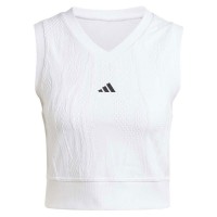 T-Shirt Mulher Adidas Crop Top Pro Branco