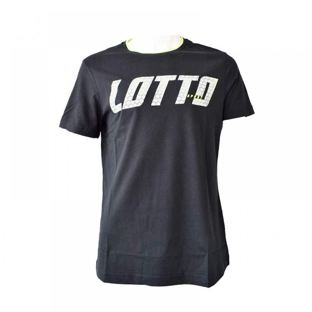 Camiseta Algodon Lotto Logo III Negro - Barata Oferta Outlet