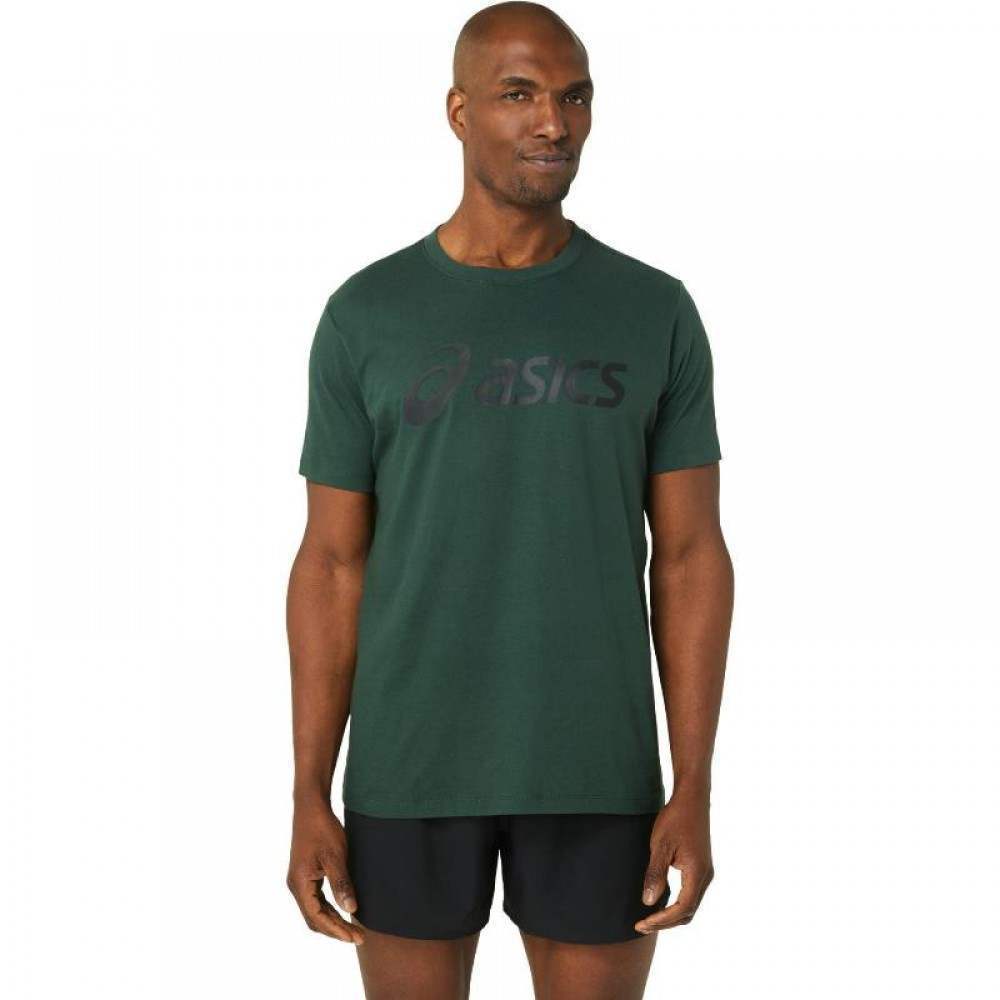 T-shirt Asics Big Logo Vert Foret-Noire