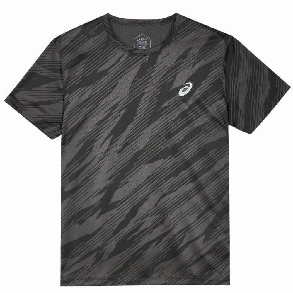 Camiseta Asics Core SS Gris Grafito Negro - Barata Oferta Outlet