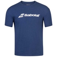 Camiseta Babolat Exercise Azul Oscuro Jaspeado