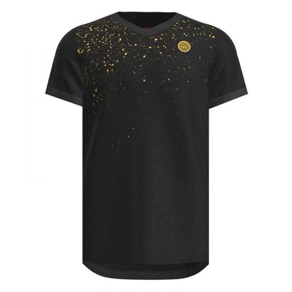 Camiseta Bidi Badu Paris Negro Dorado