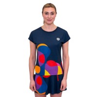 Camiseta Bidi Badu Twiggy Capsleeve Azul Oscuro Mix Mujer