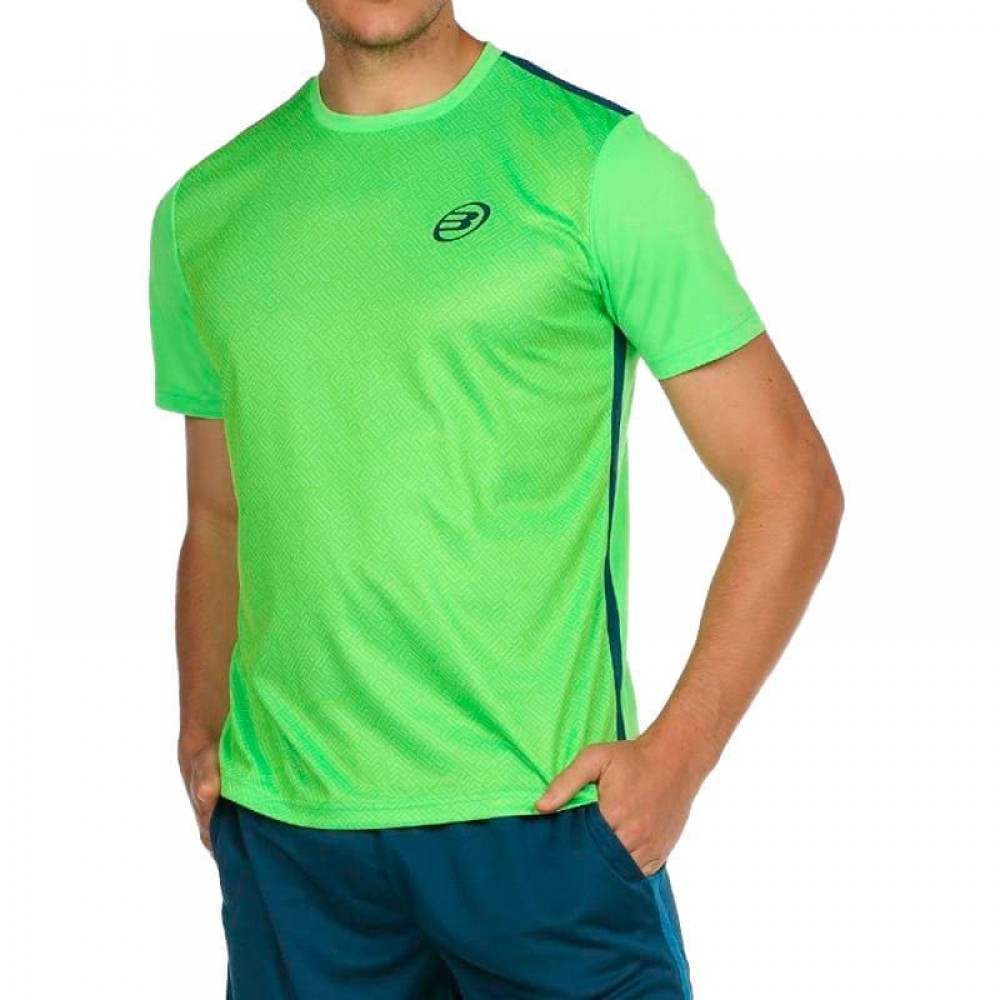 Camiseta Bullpadel Caucasi Verde Fluor - Barata Oferta Outlet