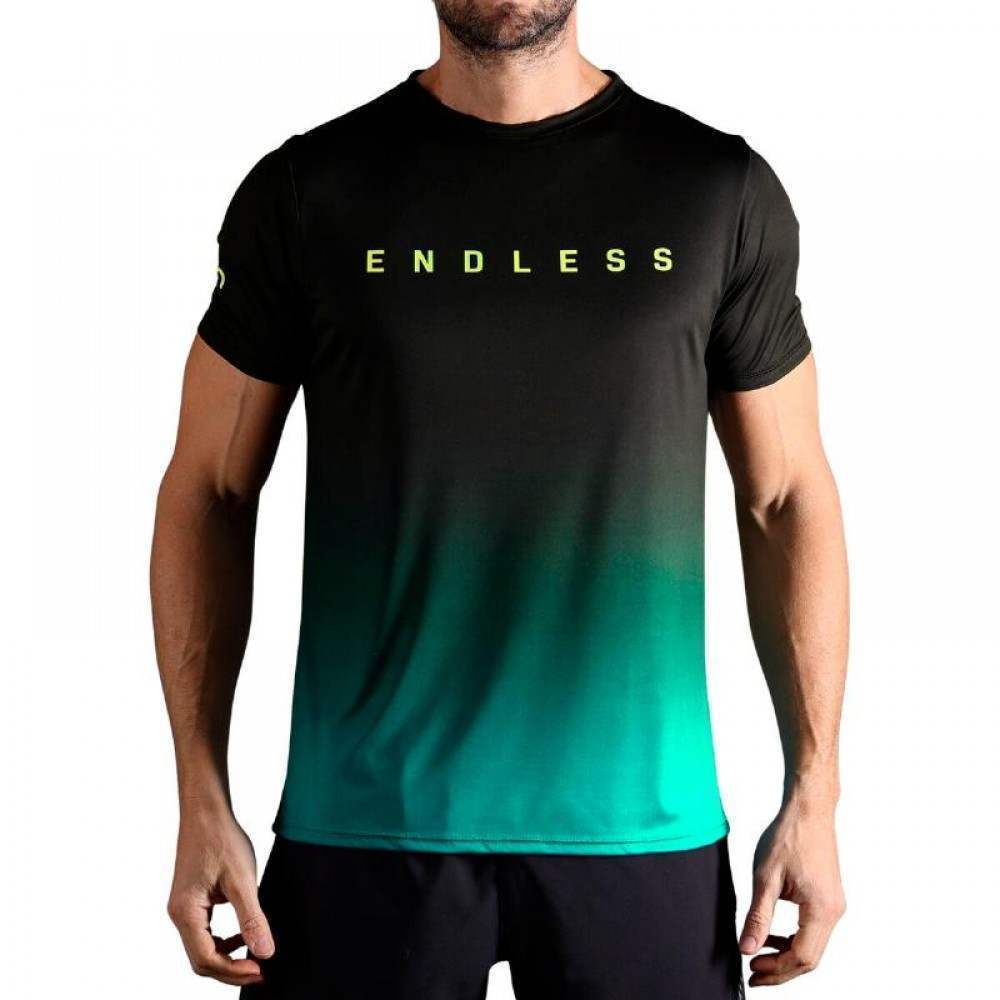 T-Shirt Endless Ace Degrade Noir Petrole