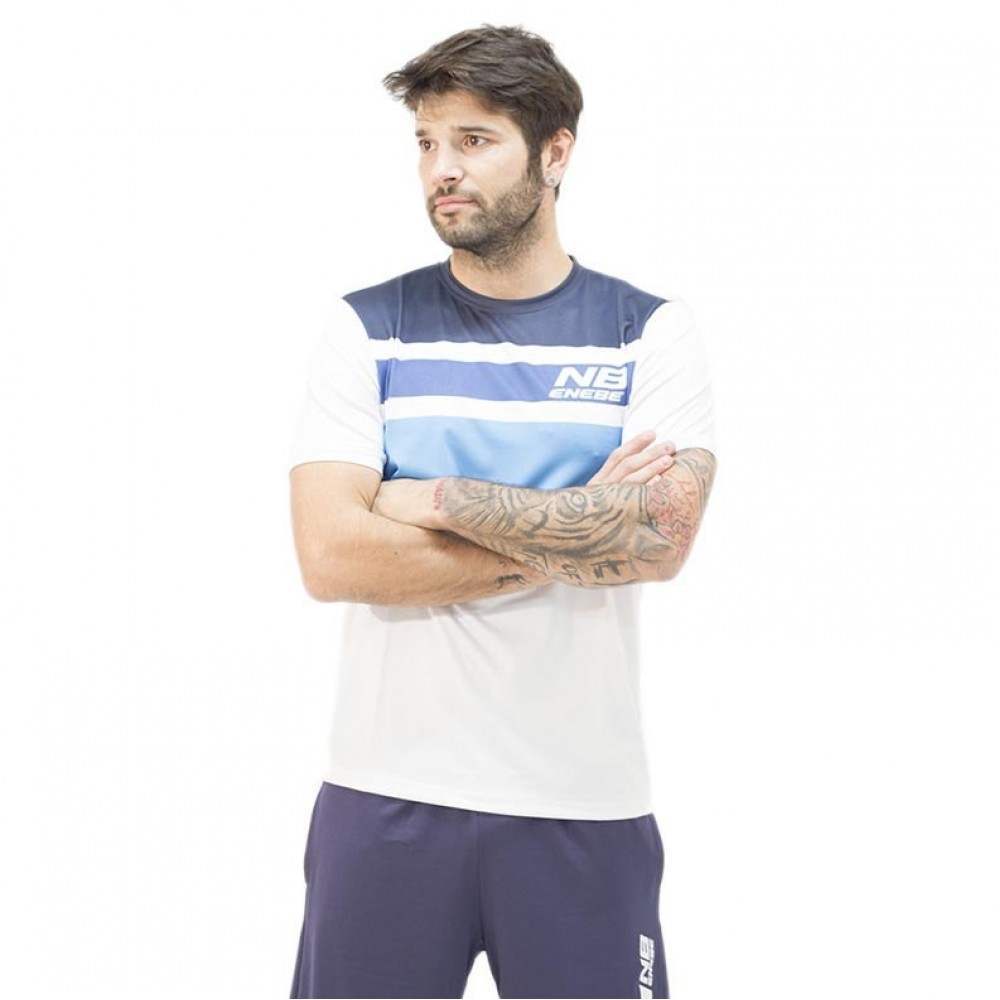 Camiseta Enebe Sensor Pro Blanco Azul - Barata Oferta Outlet