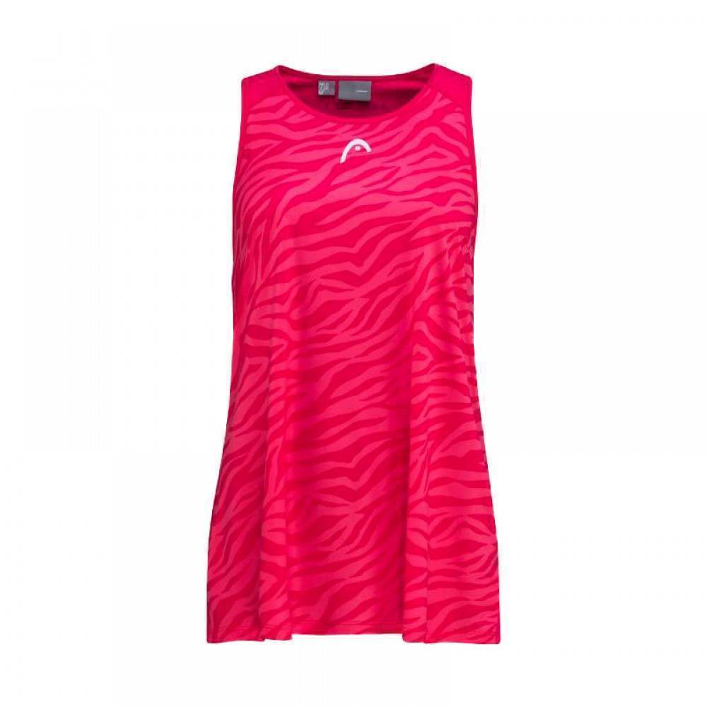 Camiseta Head Agility Magenta Print Vision Junior - Barata Oferta Outlet