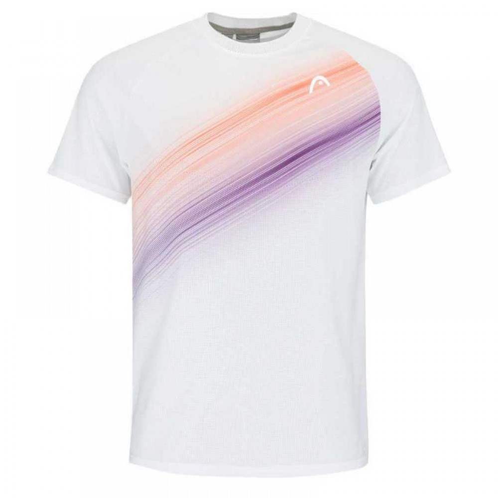 Camiseta Head Performance Print Blanco - Barata Oferta Outlet