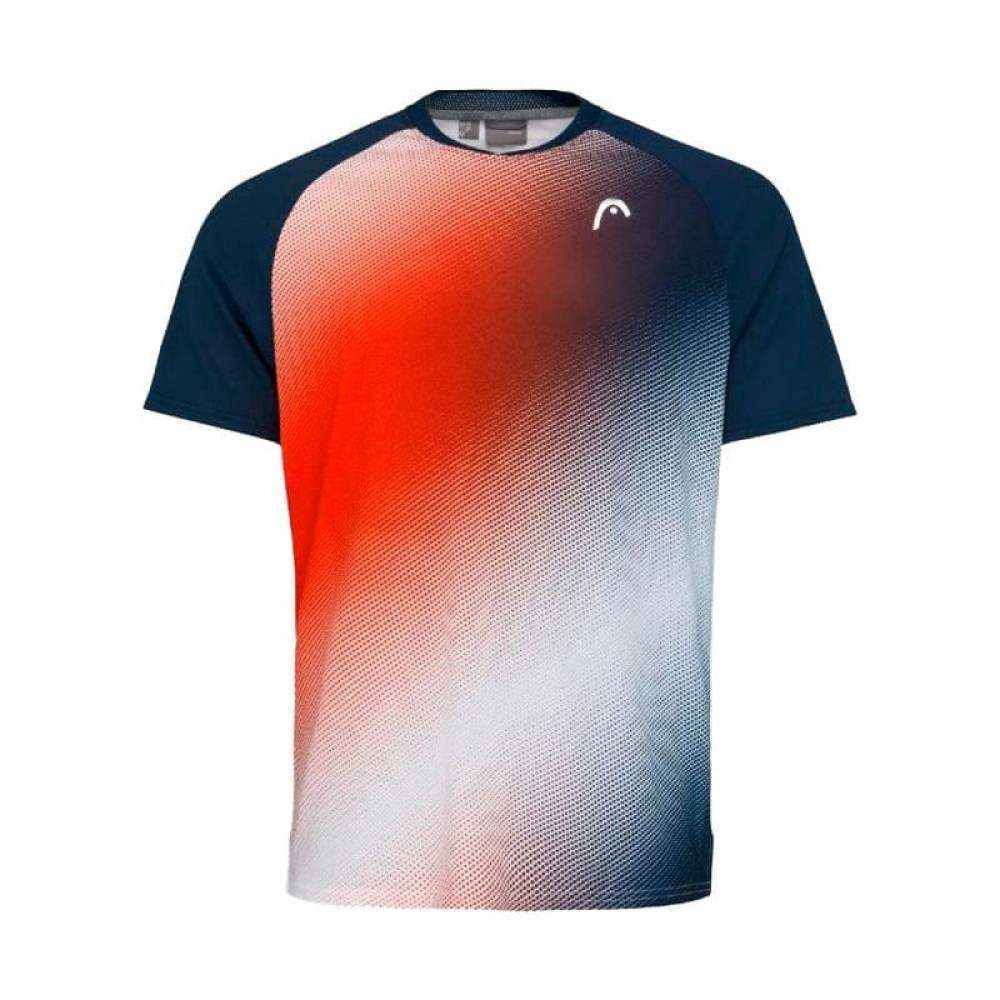 Camiseta Head Performance Print Mandarina - Barata Oferta Outlet