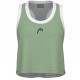 Camiseta Head Play Crop Top Verde Gris Mujer