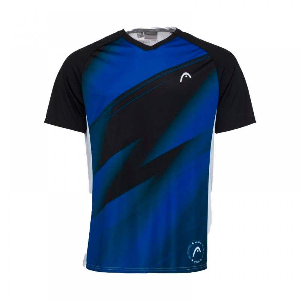 Camiseta Head Play Royal Print Padel - Barata Oferta Outlet