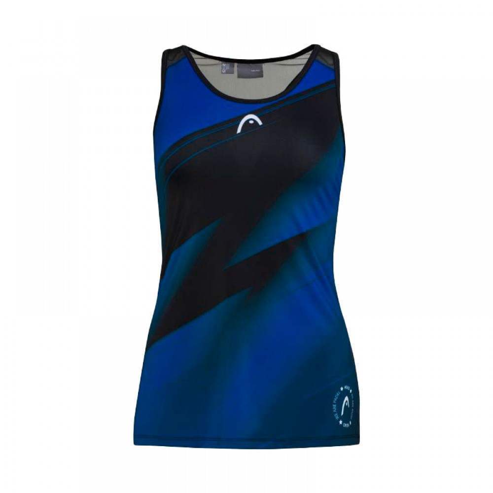 Camiseta Head Play Royal Print Padel Mujer - Barata Oferta Outlet