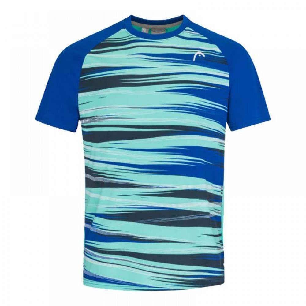 Camiseta Head Topspin Azul Royal Print - Barata Oferta Outlet