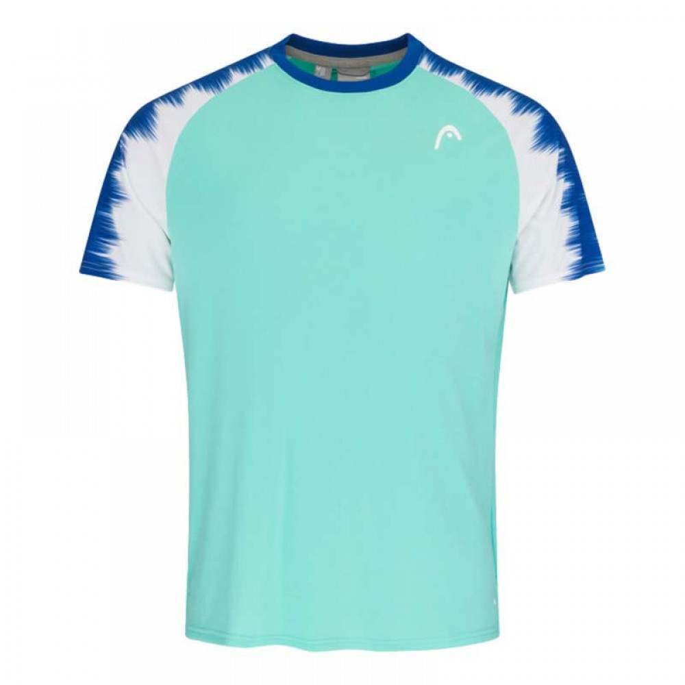 Camiseta Head Topspin Turquesa Print Vision - Barata Oferta Outlet