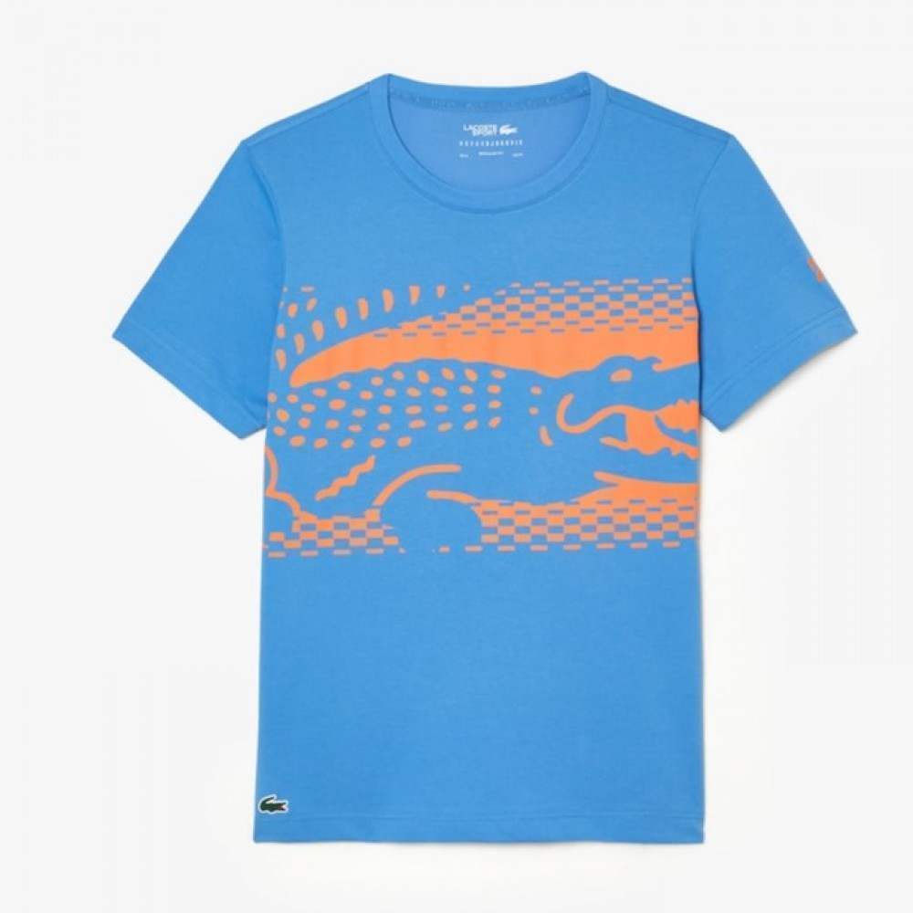 Camiseta Lacoste Novak Djokovic Azul - Barata Oferta Outlet