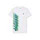 T-shirt Lacoste Sport Brand Contrast Blanc