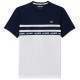 Lacoste Ultra Dry White Navy Blue T-Shirt