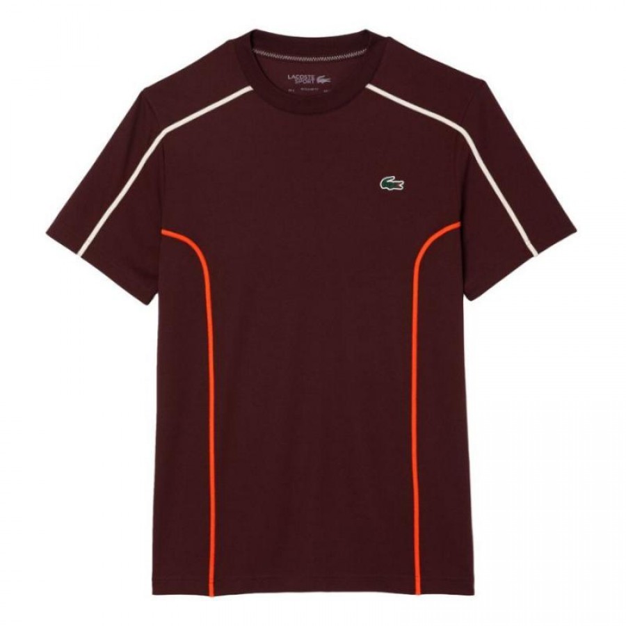 Camiseta Lacoste Ultra Dry Pique Burdeos