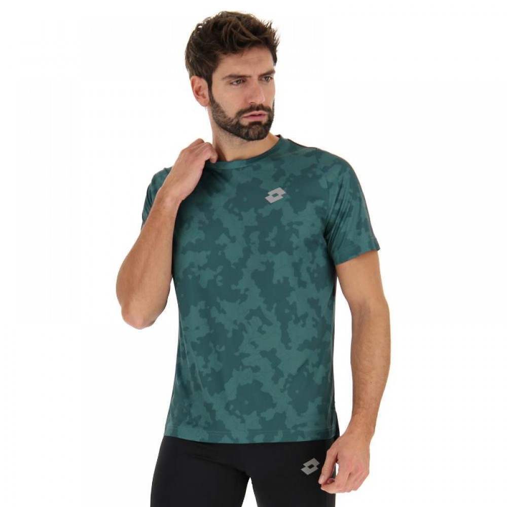 Camiseta Lotto Run Fit II Verde Oscuro - Barata Oferta Outlet