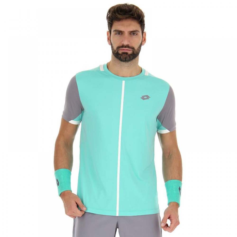 Camiseta Lotto Top IV Verde Turquesa Gris Plata - Barata Oferta Outlet