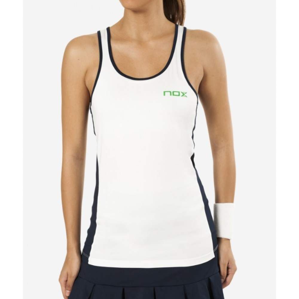 Camiseta Nox Pro Blanca Logo Verde - Barata Oferta Outlet