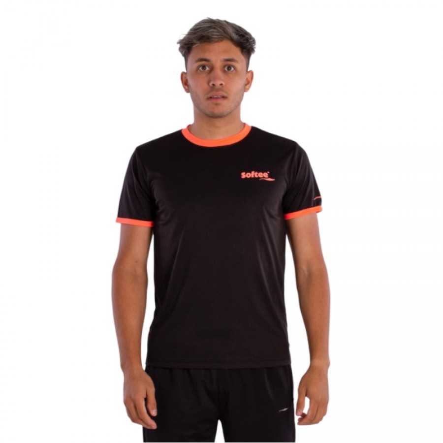 Camiseta Softee Galaxy Negro Coral Fluor