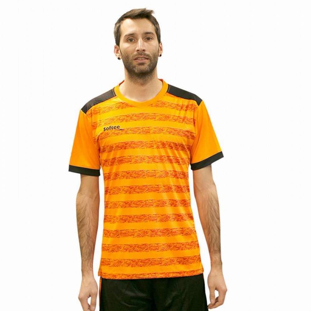 Camiseta Softee Leader Naranja Negro - Barata Oferta Outlet