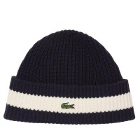 Lacoste Navy Blue White Wool Hat