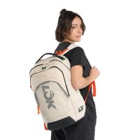 Lok Maxx Off-White Orange Backpack