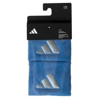 Munequeras Adidas Cortas Azul Gris 2 Unidades