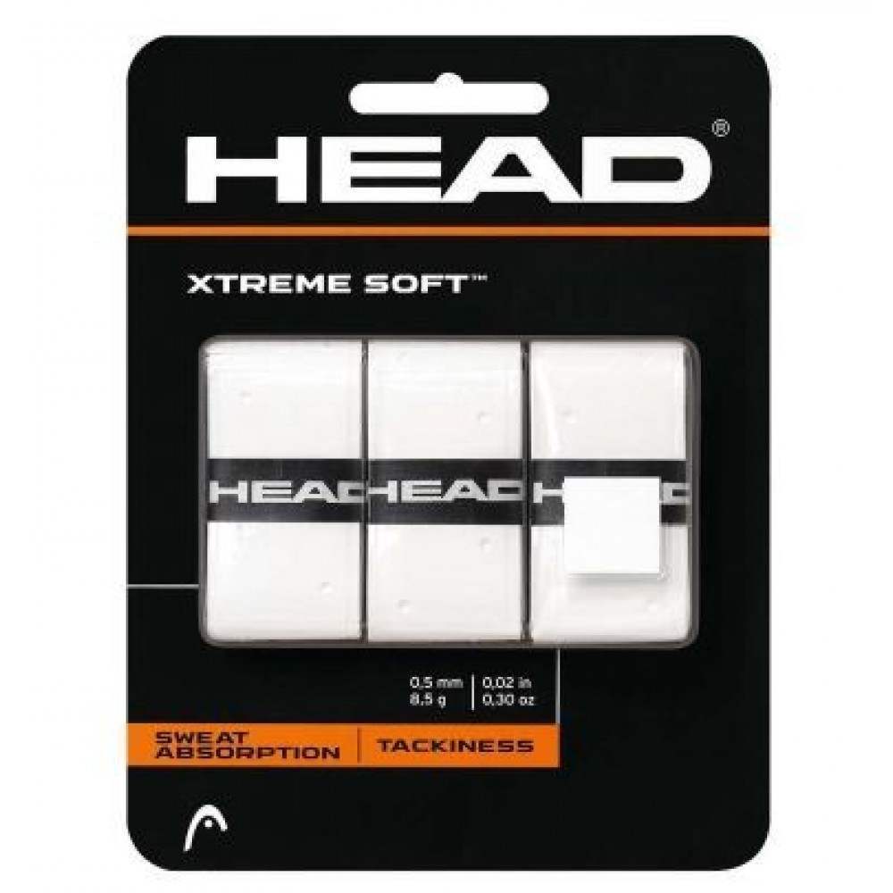 OVERGRIPS PADEL Head Xtreme Soft 3 Unidades Blancos - Barata Oferta Outlet