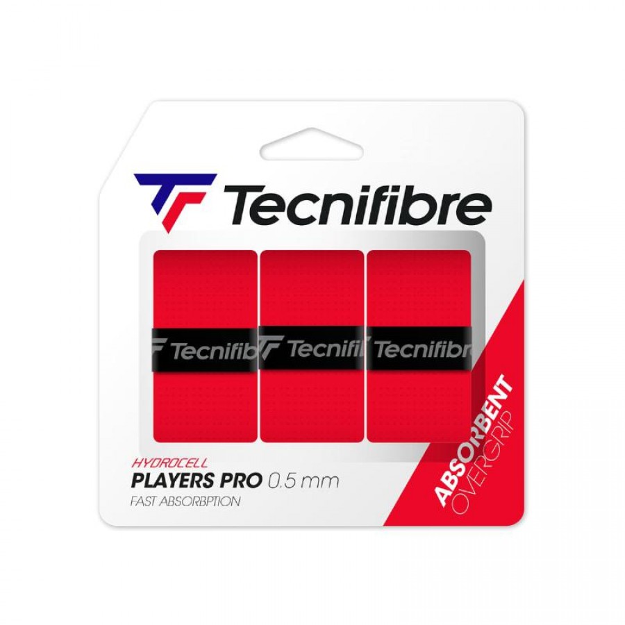 Overgrips Tecnifibre Players Pro Rojo 3 Unidades