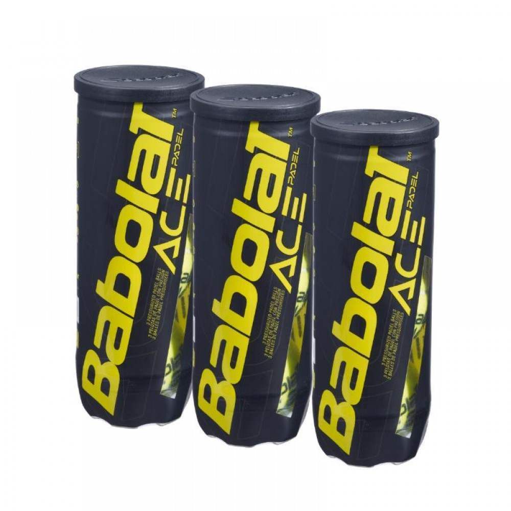 Pack of 3 bottles of Babolat Ace Padel Balls