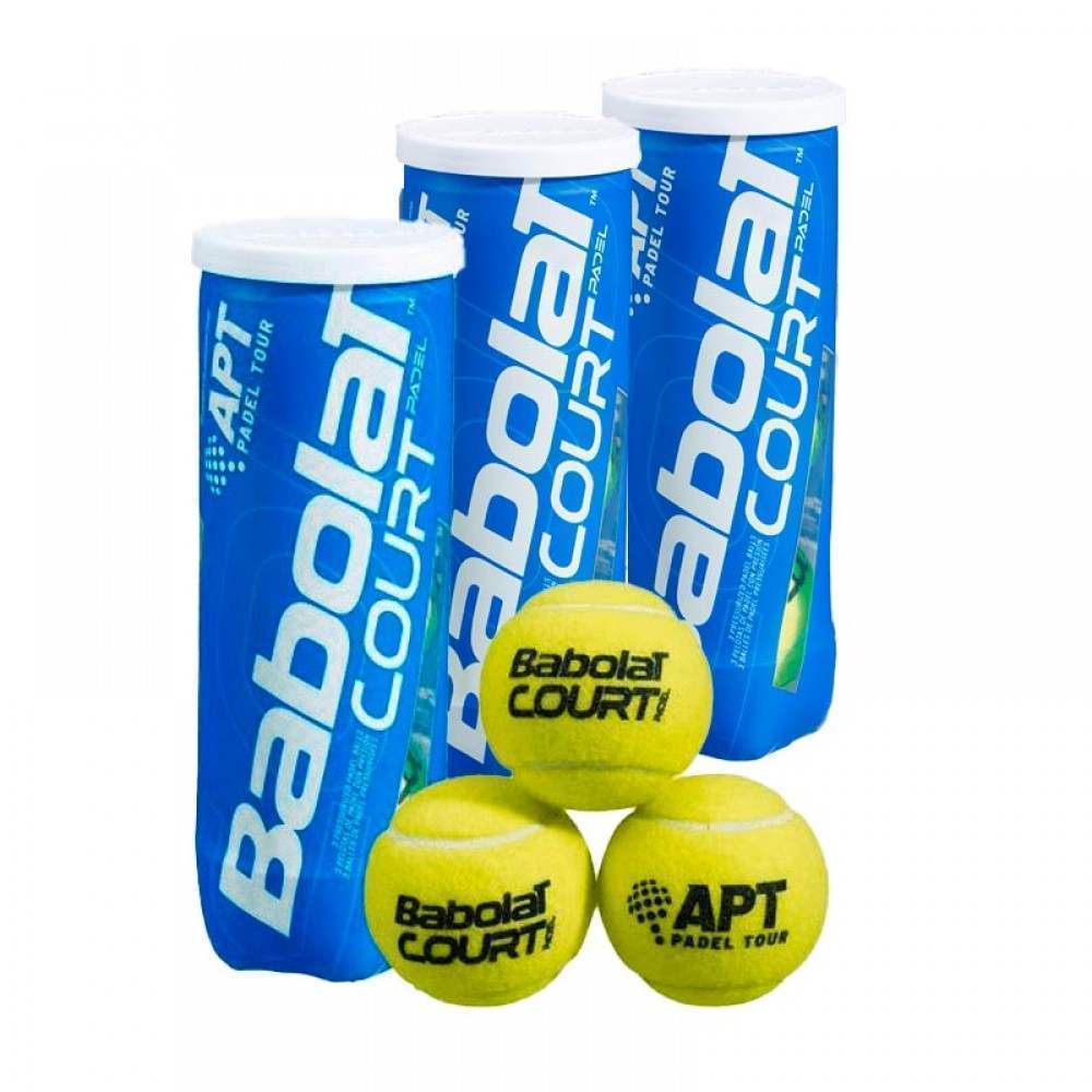 Pack 3 botes de Pelotas Babolat Court Padel - Barata Oferta Outlet