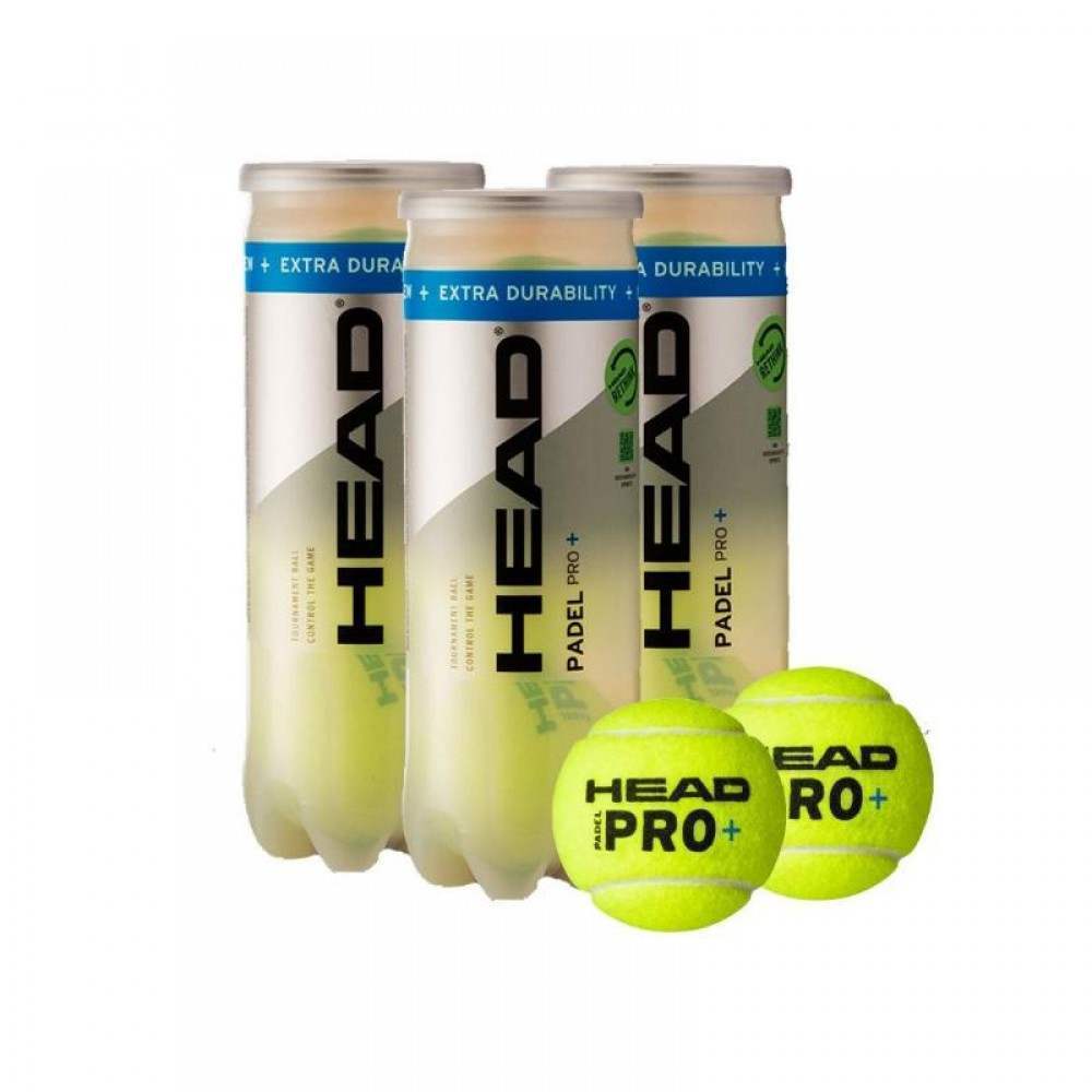 Pack of 3 Head Padel Pro + Ball Cans