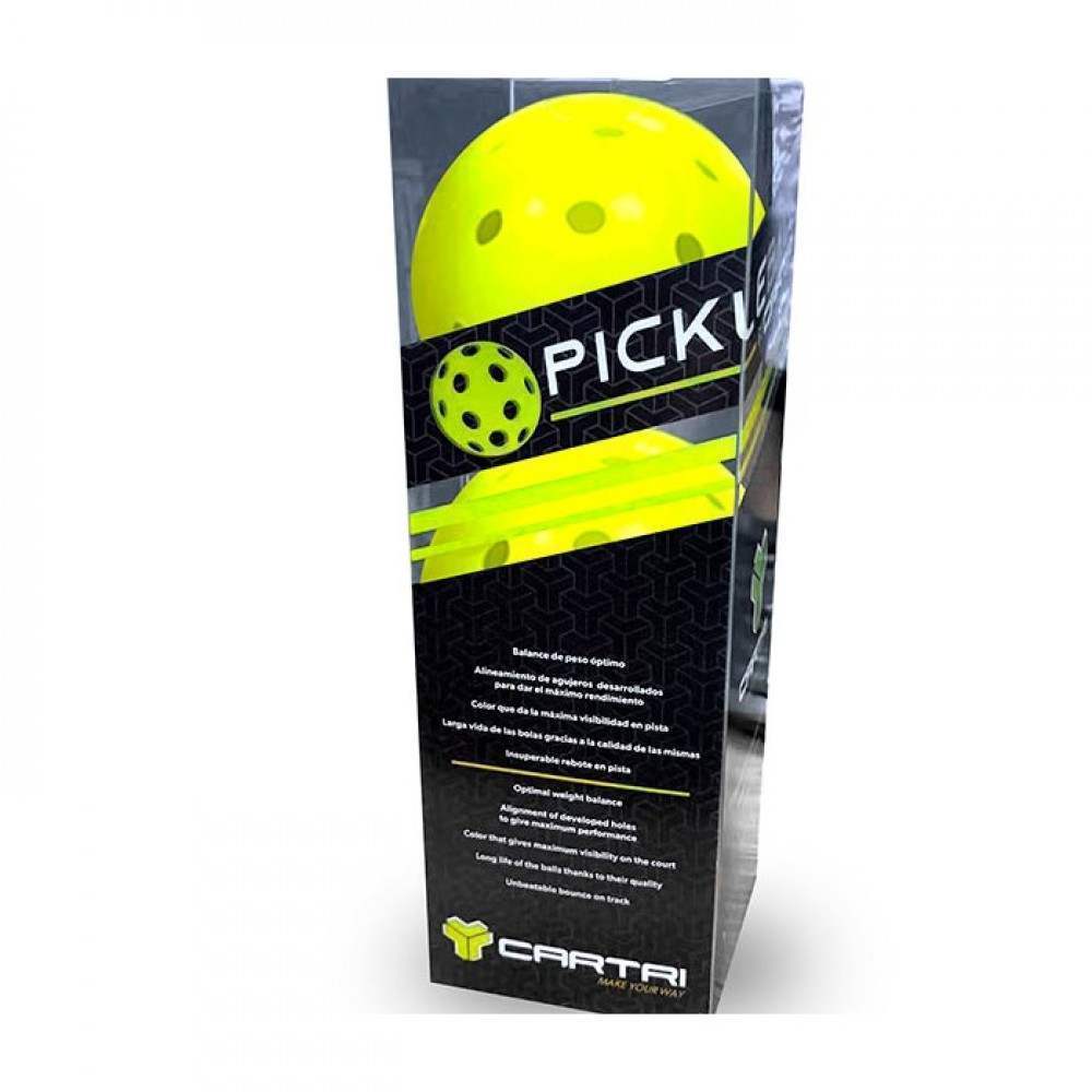 Pelota Pickleball Cartri 3 Unidades - Barata Oferta Outlet